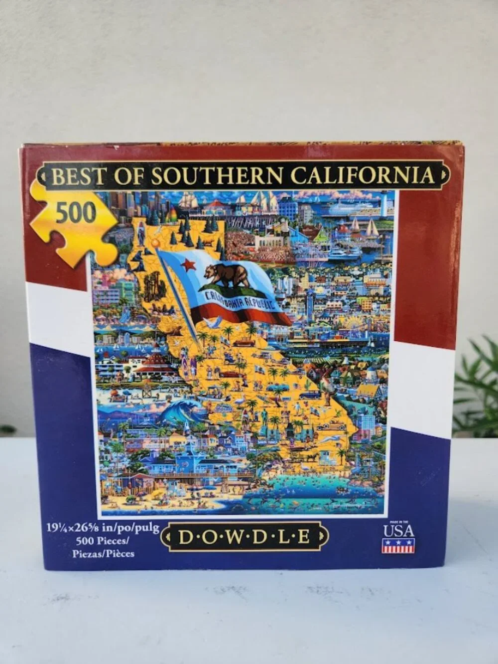 500 Piece Jigsaw Puzzle Dowdle Southern California Map Decor Toy Game Tabletop G